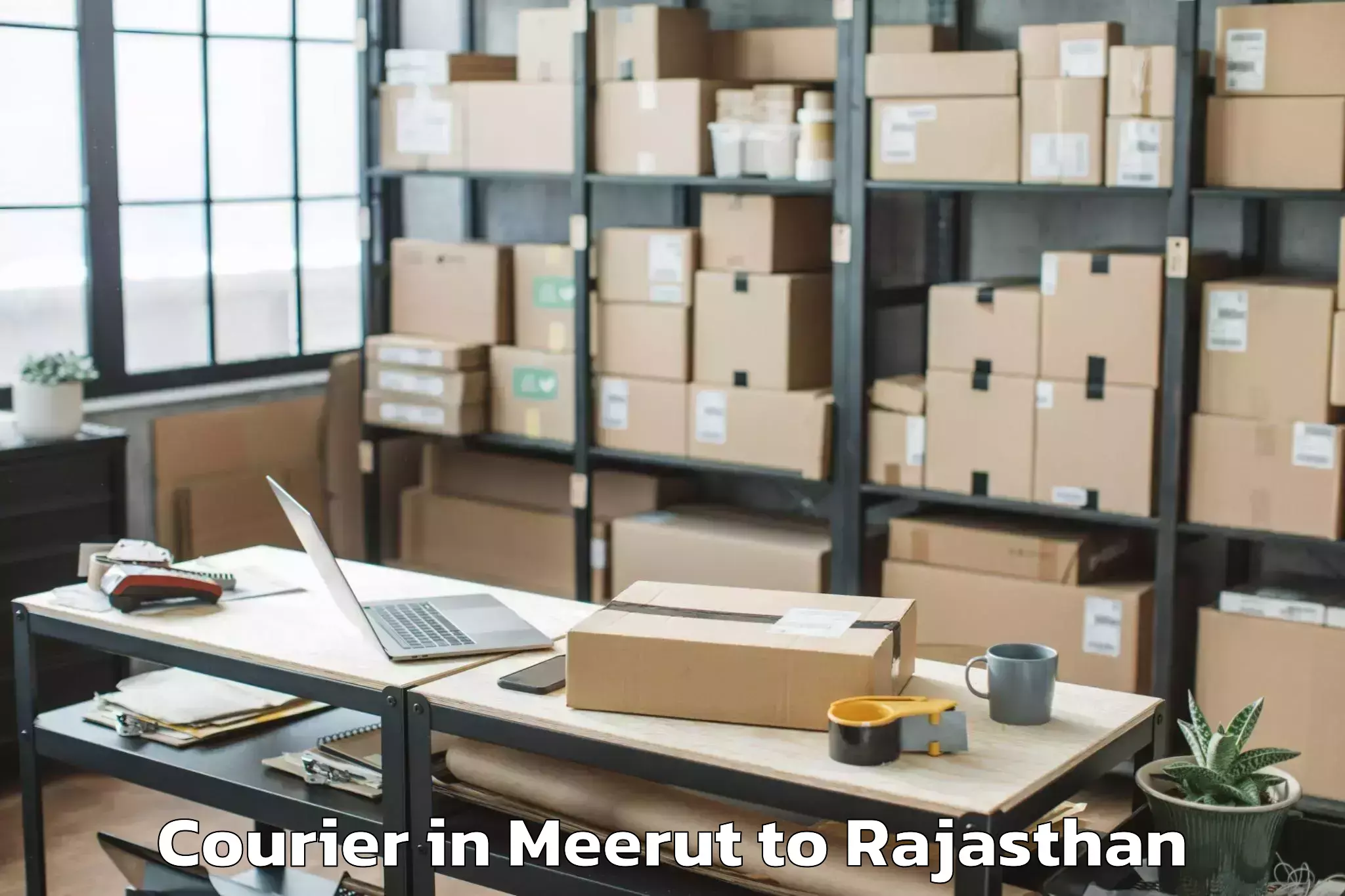 Easy Meerut to Jodhpur Courier Booking